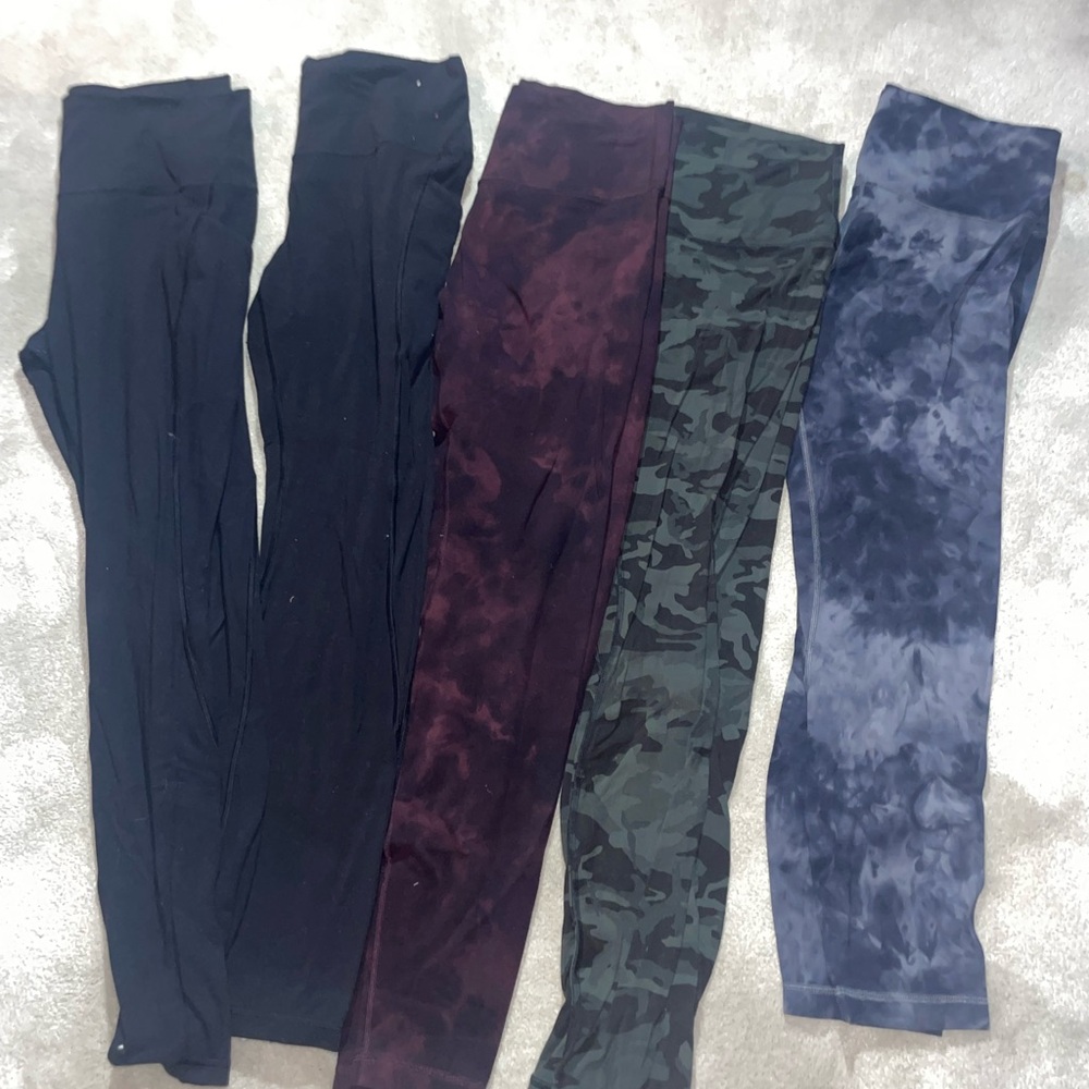 Lululemon Athletica Align Leggings (some 28” w/Pockets) Bundle Size 10 Set of 5